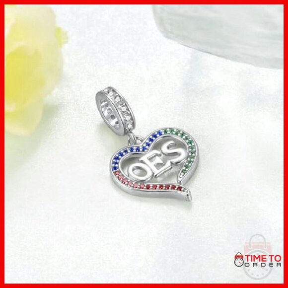 LGU® Sterling Silver Large Greek Letter Fraternity Sorority  925 Sterling Silver OES Charm 15mm Sorority Jewelry Gift